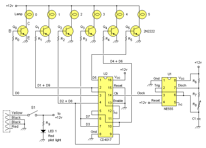 schematic diagram of KITT car lights