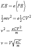 Equations to solve for velocity from voltage and capacitance