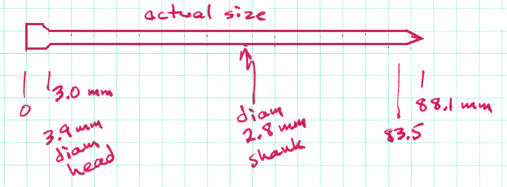 Dimensions of a 3.5 inch nail